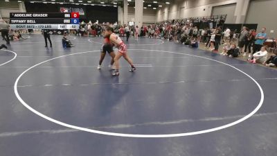 170 lbs Cons. Quarters - Addeline Graser, Nebraska Wrestling Academy vs Tiffany Bell, Orange Vista High School Wrestling