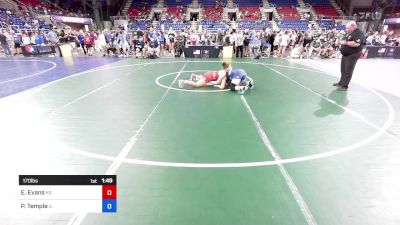 170 lbs Cons 32 #2 - Elayna Evans, KS vs Payton Temple, IL