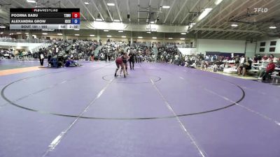 160 lbs Champ. Round 1 - Poorna Babu, Texas Woman`s University vs Alexandra Grow, Iowa Central Community College