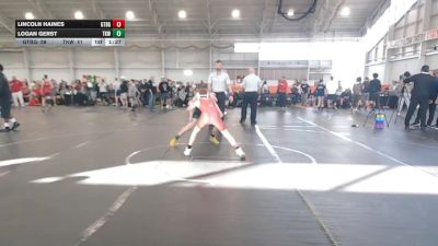 98 lbs Finals (2 Team) - Lincoln Haines, Gettysburg vs Logan Gerst, Team Kaizen Wrestling