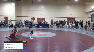 110 lbs Cons 16 #2 - Ryleigh Page, South Central Punisher Wrestling vs Mariah Robbins, Oklahoma