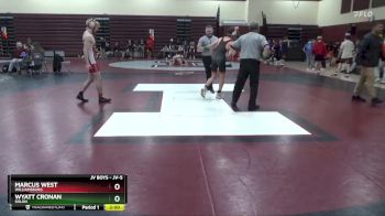 JV-5 lbs Quarterfinal - Marcus West, Williamsburg vs Wyatt Cronan, Solon