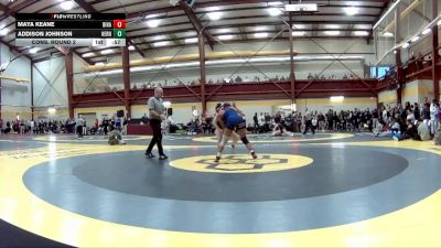 155 lbs Cons. Round 2 - Maya Keane, Bishop Hartley vs Addison Johnson, Hernando