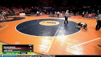 3A 150 lbs Cons. Round 1 - Rylan Kradle, Carol Stream (Glenbard North) vs Jase Salin, New Lenox (Lincoln-Way West)