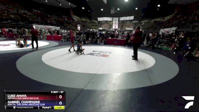 97 lbs Champ. Round 1 - Luke Amaya, Exeter X-Men Wrestling Club vs Gabriel Champagne, Nor Cal Take Down Wrestling Club