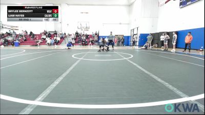100-105 lbs Rr Rnd 1 - Brylee Bernzott, Weatherford Youth Wrestling vs Liam Hayes, Carl Albert