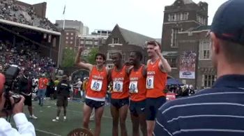 Virginia on the awards stand after 4x800 victory at 2010 Penn Relays