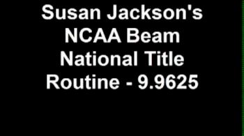 Susan Jackson 1st place NCAA Beam