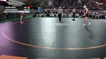 3A 157 lbs 3rd Place Match - Kaiser Henne, Nampa Christian vs Oakley Maddox, Malad