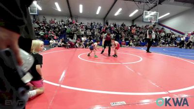 43 lbs Consi Of 16 #2 - Trapper Baucher, Fort Gibson Youth Wrestling vs Walker Williams, Team Tulsa Wrestling Club