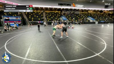 285 lbs Quarterfinal - Andrew Hine, Waukee vs Kaden Stitt, Iowa City, West