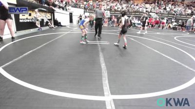 55 lbs Semifinal - Braxton Baker, Comanche Takedown Club vs Tatum Hawkins, Noble Takedown Club