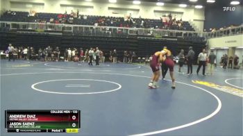 133 lbs 1st Place Match - Jason Saenz, Mt. San Antonio College vs Andrew Diaz, Victor Valley College