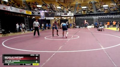 285 lbs Champ. Round 1 - Victor Casales, Trinidad State vs Nicholas Martinez, Colby Community College