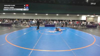 124 lbs Round Of 64 - Carleigh Clark, OK vs Mekala James, CA