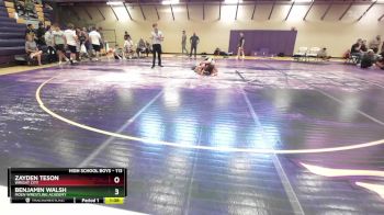 113 lbs Cons. Round 5 - Benjamin Walsh, Moen Wrestling Academy vs Zayden Teson, Wright City