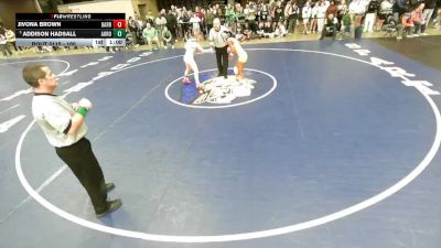 100 lbs 1st Place Match - Addison Hadsall, Unattached vs Jivona Brown, Unattached