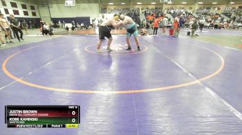 285 lbs Quarterfinal - Kobe Kaminski, Unattached vs Justin Brown, Indian Hill Community College