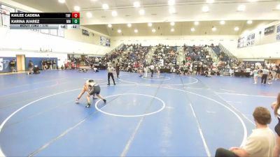 170 lbs Cons. Round 3 - Karina Juarez, Murrieta Mesa vs Kailee Cadena, The Wrestling Factory