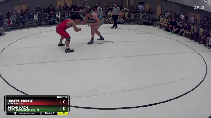 288 lbs Round 3 (8 Team) - Micah Hach, South Dakota Lightning vs Joseph ...