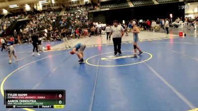 133 lbs Champ. Round 3 - Aaron Ohnoutka, Iowa Western Community College vs Tyler Hamm, Colorado State University - Pueblo