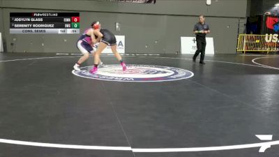 Schoolgirls - 135 lbs Champ. Round 3 - Josylyn Glass, Elk Grove Wrestling Academy vs Serenity Rodriguez, 951 Wrestling Club