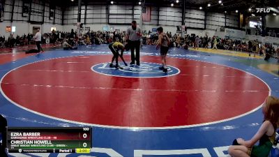 100 lbs Round 2 (6 Team) - Ezra Barber, DARKHORSE WRESTLING CLUB vs Christian Howell, GREAT BRIDGE WRESTLING CLUB - GREEN