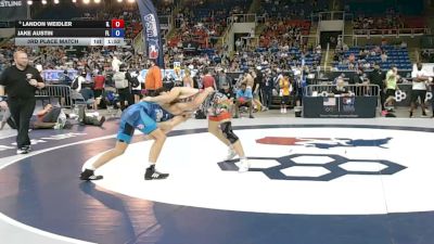 157 lbs 3rd Place Match - Landon Weidler, Illinois vs Jake Austin, Florida
