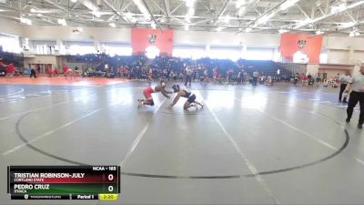 165 lbs Quarterfinal - Pedro Cruz, Ithaca vs Tristian Robinson-July, Cortland State