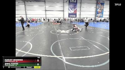 110 lbs Rd# 6- 9:00am Saturday Final Pool - Emma Mantei, Team Michigan vs August Hennings, Nebraska Elite