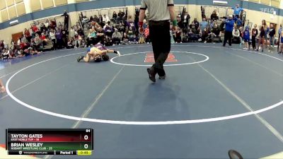 84 lbs Placement - Tayton Gates, East Noble TUF vs Brian Wesley, Hobart Wrestling Club