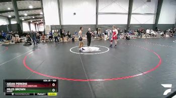 160 lbs Cons. Semi - Aidan Perkins, Newberg High School Wrestling vs Miles Brown, NWWC