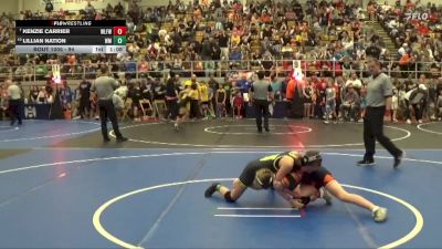94 lbs Champ. Round 1 - Kenzie Carrier, Wilmington Ladies Freestyle Wr vs Lillian Nation, Watkins Memorial