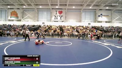 54 lbs Champ. Round 1 - Grey Schrader, HF-L Wrestling vs Paryker Harris, Club Not Listed