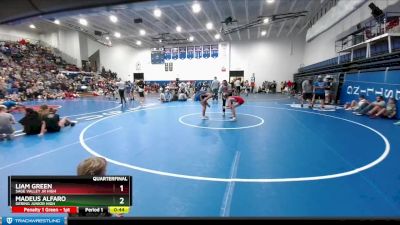 120 lbs Quarterfinal - Liam Green, Sage Valley Jr High vs Madeus Alfaro, Gering Junior High