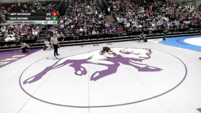 5A 150 lbs Champ. Round 1 - Jeff Heywood, Spanish Fork vs Max Richins, Wasatch