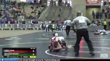 AA 120 lbs Cons. Round 2 - Brayden Bouma, Oakland vs Coen Lovin, Maryville