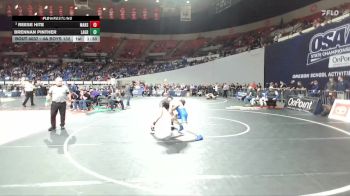 4A Boys 132 lbs Champ. Round 1 - Reese Hite, Marshfield Boys vs Brennan Pinther, La Grande Boys