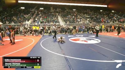 40 lbs Semifinal - Ezra Maddocks, Touch Of Gold Wrestling Club vs Tavian Froman, Top Of The Rock Wrestling Club