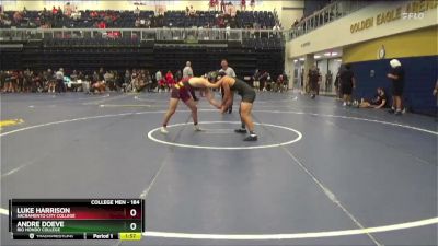 184 lbs Cons. Round 3 - Andre Doeve, Rio Hondo College vs Luke Harrison, Sacramento City College