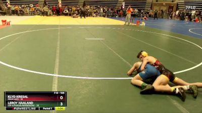 105 lbs 3rd Place Match - LeRoy Haaland, LSH (LeSueur/Henderson) vs Klyd Kresal, Mille Lacs
