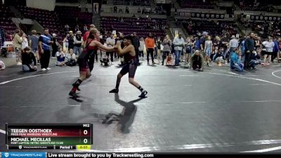 91-95 lbs Round 1 - Michael Mecillas, Fort Lupton Metro Wrestling Club vs Teegen Oosthoek, Pikes Peak Warriors Wrestling