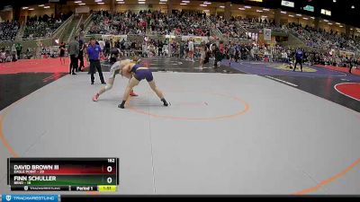 162 lbs Semis & 1st Wrestleback (8 Team) - Finn Schuller, Bend vs David Brown Iii, Eagle Point