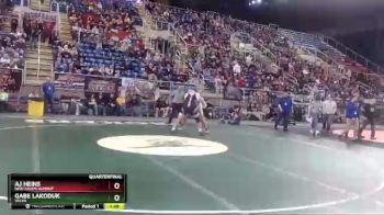 285 lbs Quarterfinal - AJ Heins, New Salem-Almont vs Gabe Lakoduk, Velva