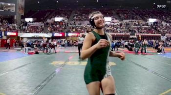 G - 125 lbs Champ. Round 1 - Amira Gonzales, Butte Central Girls vs Isabell Schiffer, Powder River Co. (Broadus) Girls