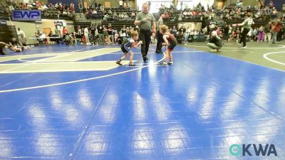 49 lbs Consi Of 8 #1 - Bill Cox, Weatherford Youth Wrestling vs Logan Snyder, Hennessey Takedown Club