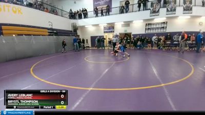 84 lbs Quarterfinal - Avery Leblanc, Powell Middle School vs Brystl Thompson, Shoshoni Junior High School