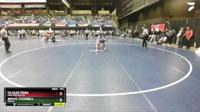 133 lbs Champ. Round 1 - 13 Alex Pena, Wayland Baptist vs Bryce Cockrell, Keiser