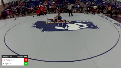 12U Boys - 117 lbs Quarters - Cash Perez, SWAT - Savage Wrestling Athletic Team vs Tanner Ingle, The Stable Wrestling