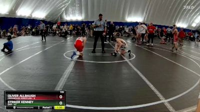 115 lbs Round 2 (8 Team) - Striker Kenney, OMP vs Oliver Allbaugh, Crossroads Wrestling